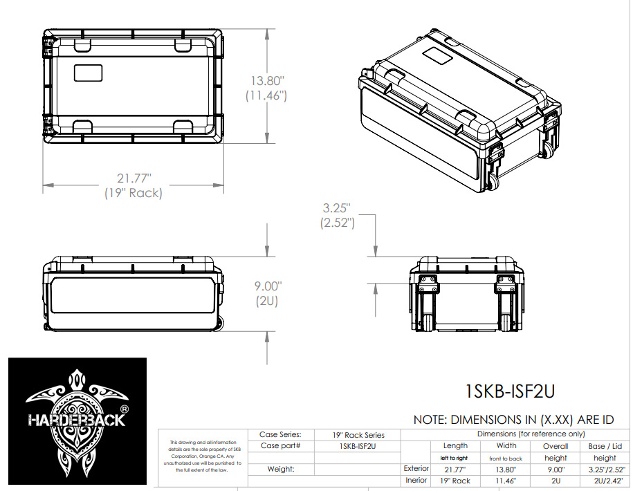 1SKB-ISF2U Rack Case Harderback® para DJ - Protección y Versatilidad en un Solo Estuche